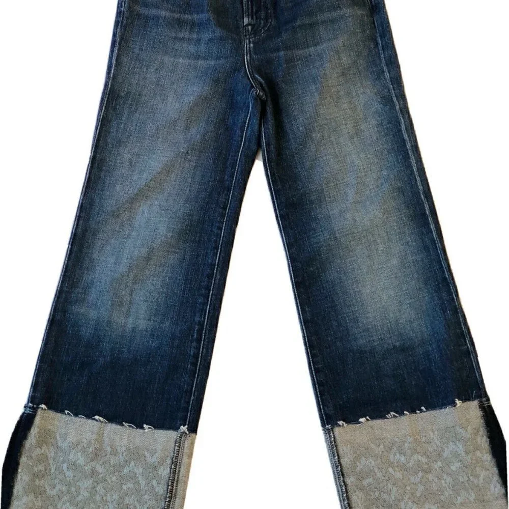 J Brand Womens Denim Joan High Waist Crop Wide Leg Jeans Size 25 Blue JB001576 - Picture 11 of 12